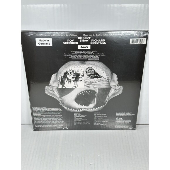Jaws Original Motion Picture Soundtrack Shark Infested Water Filled Vinyl LP NEW - Picture 2 of 2